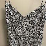 Kendall + Kylie Women’s XS Black White Mini Dress Spaghetti Straps Slit Stretch Photo 2
