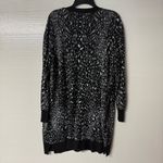 Lane Bryant Cardigan Women 22 Black Shimmer Geometric Print Yarn Mix Open Front Photo 5