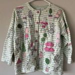 Vintage Design Options Rare Unique Funky Embroidered Chair & Lamp Sequins Size M Green Size M Photo 0