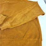 DONNI. Terry Henley Sweatshirt Honey Medium NWT Relaxed Orange Photo 10