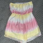 Pink Lily  Tie Dye Strapless Romper Photo 1