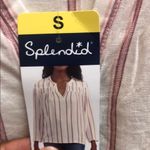 Splendid 105.  White and pink Boxy 3/4 Sleeve Blouse Photo 1