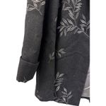 Dana Buchman Charcoal Gray Wool Blend Coat Silver Embroidered Branches M Photo 2