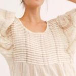 Free People  Elise Textured Gauzy Striped Tunic Photo 16
