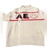 Aerie American Eagle AE Smiley Face Logo‎ Print Long Sleeve Knit Sweater Size M NEW Photo 9