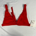 Good American NWT  Size 4 / XL Bright Poppy Red Sexy Boost Bikini Top Adjustable Photo 1