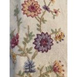 Erika Vintage  Cottagecore Floral Embroidered Beaded Knit Vest Cream Medium Photo 2