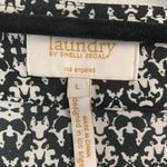 Laundry by Shelli Segal Surplice V neck Blouse black and white L Photo 5