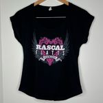Rewind Rascal Flatts  2014 Tour Black T Shirt Size Small Made in USA Plain Back Photo 0