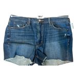 Old Navy High Waisted 3" Inseam OG Blue Jean Cut Off Shorts 16 Medium Wash NWT Photo 3