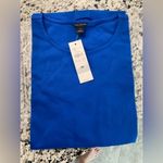 Ann Taylor New  Royal Blue Shirt Ruched Photo 2