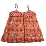 O'Neill Sleeveless Babydoll Tank Size Large Cotton Geometric Print Beach Y2K 90s Photo 0