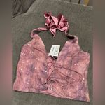 Nasty Gal Blush Sequin Lace-Up Halter Photo 6