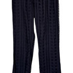 Anna Sui  Black Eyelet Lace Trouser Dress Pants Womens 6 Whimsigoth Preppy Fall Photo 0