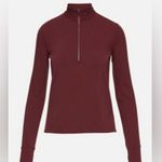 Bandier All Access Unison 1/4 Zip Up Long Sleeve Pullover in Port Royale Red Size M Photo 2