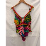 Trina Turk Trina Turk Swimwear Rainforest Plunge Hi Leg One Piece Tank Photo 2