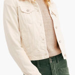 Free People NWT We the Free Rumours Denim Jacket Off White Size Medium Photo 0