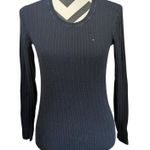 Tommy Hilfiger Cable Knit Sweater Black Long Sleeve Crewneck Small S/P Photo 0