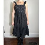 CROSBY by Mollie Burch  Lace Patterened Black Midi Dress Size XS Photo 1