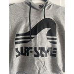 Surf Style‎ Women's Medium Gray Crop Pullover Hoodie Lightweight Surf Streetwear Photo 2