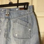 Calvin Klein Vintage Denim Skirt Distressed Dots 6 Photo 8