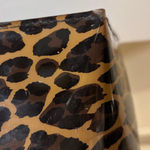 BLOOMINGDALE’S CHEETAH PRINT PATENT LEATHER MINI TOTE BAG PRELOVED Tan Photo 5