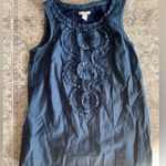 J.Crew  Blue Tank Top Shirt Blouse Business Casual Cotton Silk Size 4 Small Photo 0