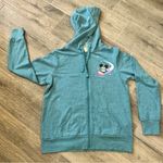 Disney Joey Chou  Parks Mickey Mouse Castle Train Blue Zip Up Hoodie - Women's M Photo 0