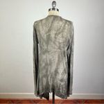 Helmut Lang  Tie Dye Drape Linen Cardigan Photo 5