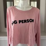 Wildfox Monte Dog Person Thermal Crop Top Peachy-Pink Size M, New w/o Tag $98 Photo 5