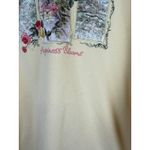 Breckenridge Vintage  Yellow Floral Embroidered Crew Neck Sweatshirt Size XL Photo 5