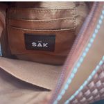 The Sak brown woven hobo shoulder bag tote purse EUC Photo 8