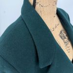 Vtg Wool Cashmere Blend Blazer Dark Green Women 16 Pea Coat Single Breasted Photo 9