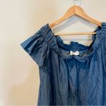 Anthropologie Corey Lynn Calter Chambray Off Shoulder Dress Photo 4