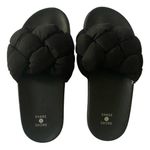 Shade & Shore NWT--BLACK BRAIDED SLIP ON SANDALS-SIZE 6 Photo 0