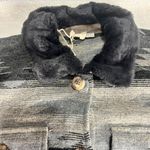 Mystree NWT  Aztec Faux Fur Collar Button Down Shacket Size M Photo 1