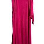 Oh My Gauze! Cold Shoulder Maxi Dress Women's 1X Pink Slit Beach Coastal Travel Photo 1