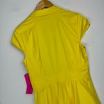 Betsey Johnson NWT Yellow Rockabilly Dress Sz 12 Pinup Girl Wrap Fit Flare Photo 14