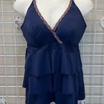 Cacique SWIM Navy Blue Tankini Top - Size 20 Photo 0