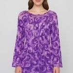 Custom Handmade Crochet Long Sleeved Top Tunic Purple Small Medium Large Photo 0