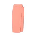 Amanda Uprichard Wrap Front Trousers Women's Large Salmon Pink Cropped RTR Photo 1