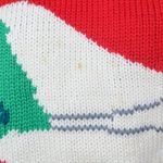 Vintage 90s Santa Claus Rudolph Red Turtleneck Sweater Size M Photo 8