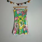 Lilly Pulitzer  Strapless Lucy Romper Shorely Blue Big Flirt Floral Photo 6