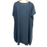 Bryn Walker  100% Linen Marina Dress Blue‎ High Low Minimalist Coastal Chic M Photo 6