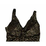 NEW Swimsuits For All Womens Black and Gold Swim Dress Skirted 63 Photo 2