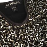 EXPRESS Chic Black and Gold Trendy Top Photo 1