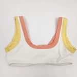 l*space L* Lala Bikini Top Cream Yellow Orange Size Medium NWT Ribbed Photo 1