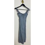Free People  Lucinda Plaid Midi Dress in Blue Combo Size X-Small Photo 4