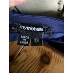 My Michelle  Blue One Shoulder Ruched Formal Beaded Empire Waist dress size 13 Photo 11