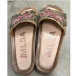 Melissa  Pink Women's Beach Pixel Floral‎ Pool Slide Sandals Size US 7 Photo 3